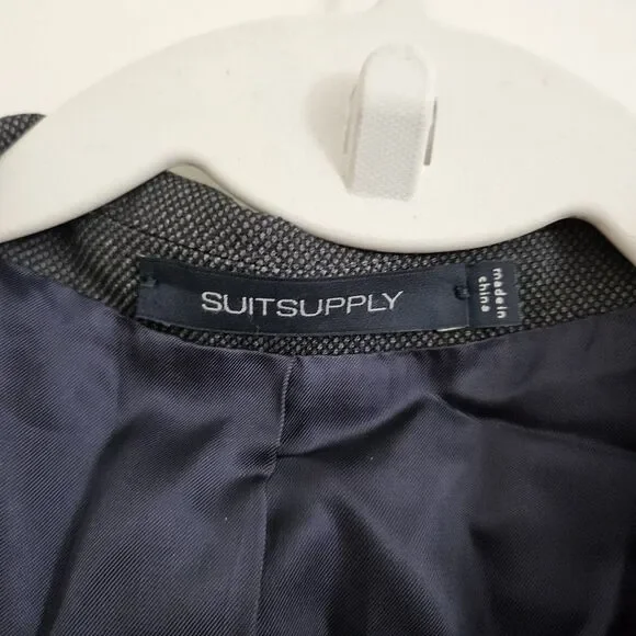 SUITSUPPLY Blazer Mens 42 Gray Sienna Single Breasted Suit Jacket Pure Wool Coat